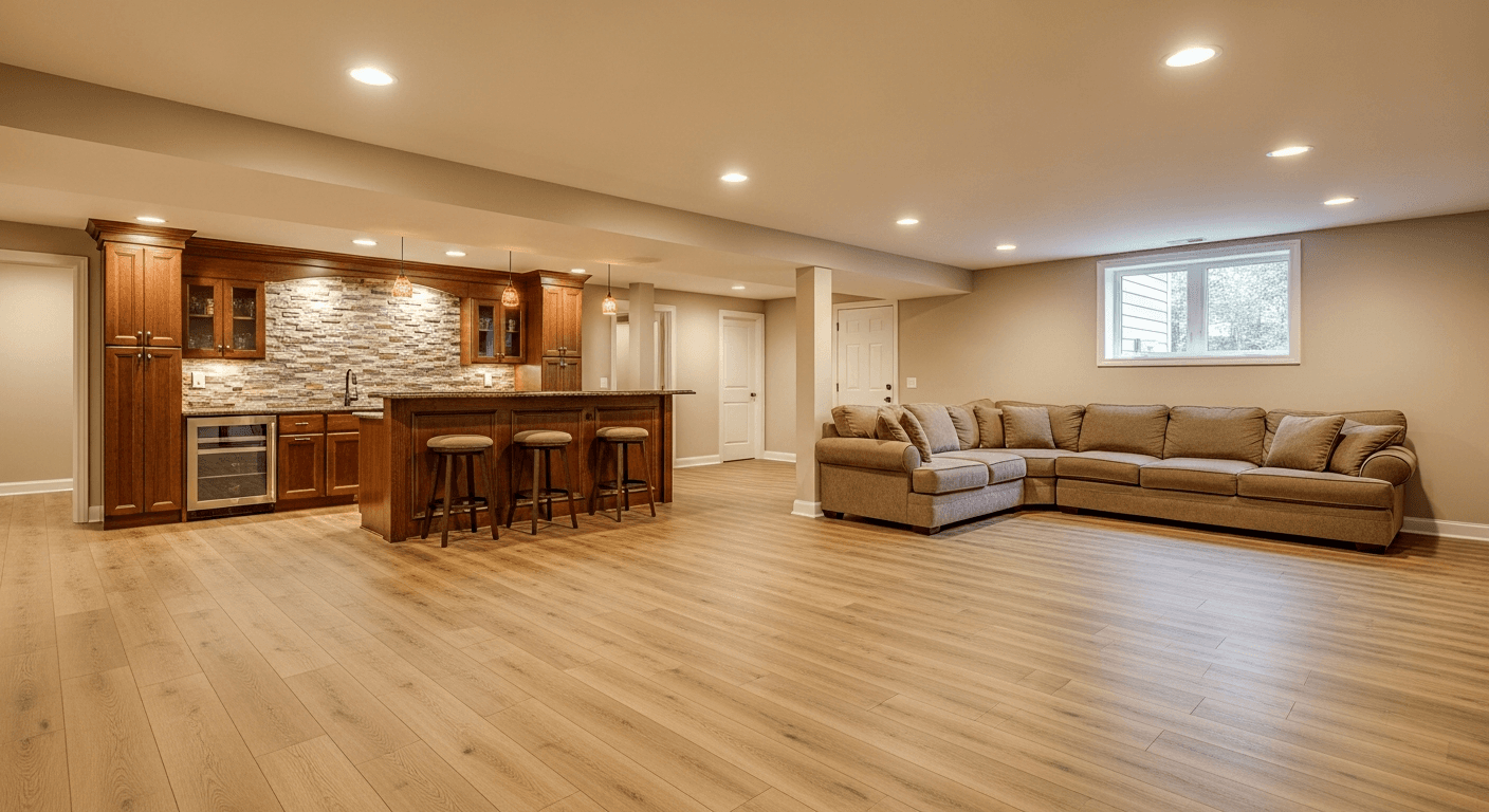 Basement Remodeling completed by Ridgeline Remodeling Group in New Jersey